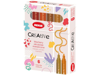 MARKERY AKRYLOWE METALICZNE 6kol.