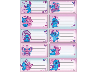 NAKLEJKI NA ZESZYTY pasek / STITCH [opakowanie=15szt]