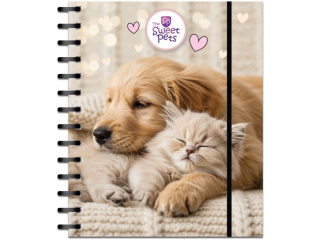 PLANER NIEDATOWANY NA SPIRALI 15, 5 x 19 cm 74k. / THE SWEET PETS