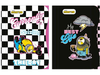 TECZKA Z GUMK� A4 / MINIONKI [opakowanie=10szt]