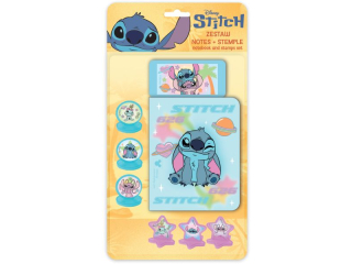 ZESTAW: 6 STEMPELK�W + NOTESIK + TUSZ / STITCH
