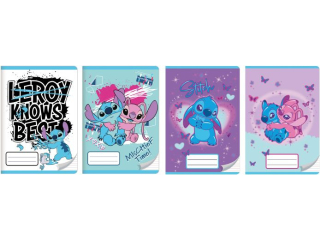 ZESZYT A5/32k. Kolorowe trzy linie / STITCH [opakowanie=10szt]