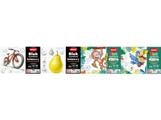 BLOK RYSUNKOWY KOLOROWY A4/20k. / REXUS TROPICOOL [opakowanie=10szt]