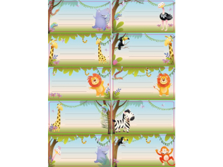 NAKLEJKI NA ZESZYTY pasek / REXUS TROPICOOL [opakowanie=15szt]