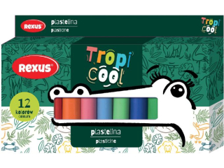 PLASTELINA 12kol. / REXUS TROPICOOL