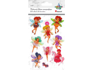 Dekoracje samoprzylepne foliowe 3D na piance 3D wr�ki (elfy) , motyl 10szt.
