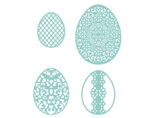 ZESTAW WYKROJNIK�W - JAJKA A�UROWE, 4 SZT. WLK-DLP