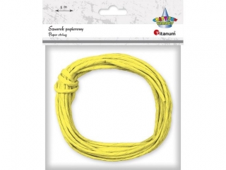 Sznurek Pap.5m/0, 35cm Cytryn.