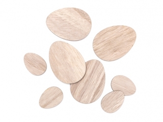 DREWNIANE JAJKA 4CM, 7 CM, 8 SZT. NATURALNE [opakowanie=6szt] WLK-DLP