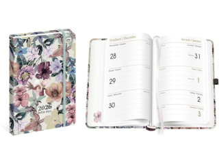 Kalendarz książkowy B6 192 Mat+UV Flowers 2026