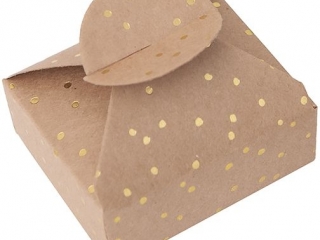 PUDEKA SKADANE CANDY BOX, 6X7, 5X2, 5 CM, ZOTE KROPECZKI, 4 SZT.