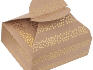 PUDEKA SKADANE CANDY BOX, 6X7, 5X2, 5 CM, ZOTE PASKI, 4 SZT.