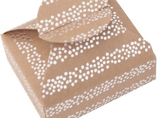 PUDEKA SKADANE CANDY BOX, 6X7, 5X2, 5 CM, SREBRNE PASKI, 4 SZT.