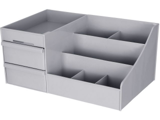 PRZYBORNIK NA BIURKO, GREY 35 X 21, 5 X 16, 5 CM