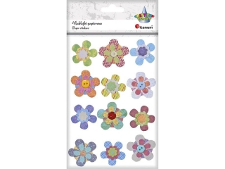 Dekoracje papierowe samoprzylepne 3D na piance 3D kwiaty 2 rozmiary: 36x35mm/40x40mm 12szt.