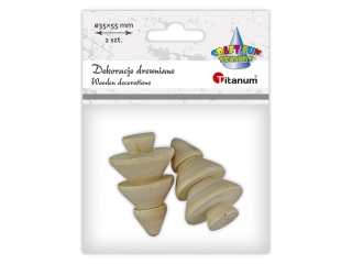 Drewniane choinki 35x55mm grubo 33mm 2szt.