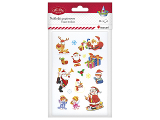 Naklejki papierowe 10 plansz Mikoaje, anioki, prezenty 12 wzorw - 120szt.