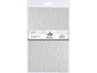 Tkanina dekoracyjna siatka koronkowa 60x50cm biaa