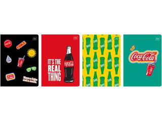 Zeszyt A5 32 kol3= 70g Mat+UV Coca Cola [opakowanie=10szt]