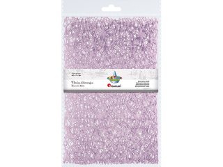 Tkanina dekoracyjna siatka koronkowa 60x50cm liliowa