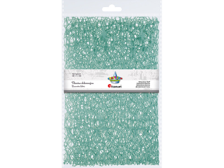 Tkanina dekoracyjna siatka koronkowa 60x50cm zielona matcha