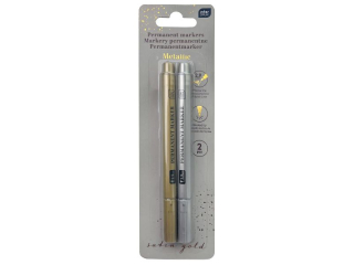 Markery metaliczne Silver/Gold 2szt