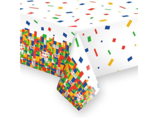 Obrus papierowy POL-MAK 120x180cm - Building Blocks Birthday [opakowanie=12szt]