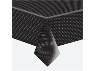 Obrus papierowy POL-MAK 120x180cm - White Dots on Black [opakowanie=12szt]