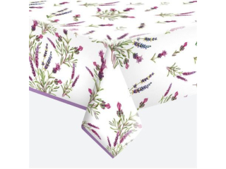 Obrus papierowy POL-MAK 120x180cm - Lavender Twigs [opakowanie=12szt]