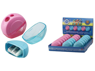 Temper�wka plastikowa 2-otworowa (O8/11mm) p�aska 2 pastelowe kolory [opakowanie=18szt]