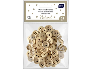 Guziki naturalne 62szt