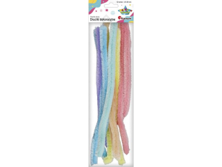Druciki dekoracyjne 1, 5x30cm 12szt. 6 kolor�w pastelowych: blado��te, blador�owe, jasnomi�towe, b��kitne, be�owe, liliowe x2