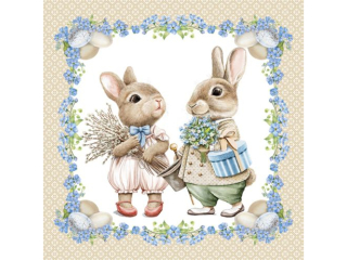 Serwetki POL-MAK WIELKANOC Maki Lunch 33cm 20szt. Vintage Easter Bunnies SLWL012401 [opakowanie=12szt]