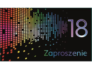 Zaproszenie POL-MAK 10szt. 18-nastka 160x95 z kopert Z_UR18_56478