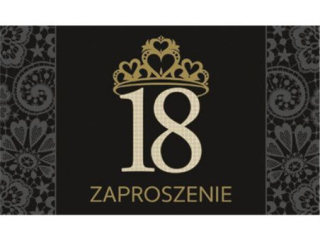 Zaproszenie POL-MAK 10szt. 18-nastka 160x95 z kopert Z_UR18_61631