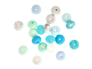 KORALIKI SILIKONOWE, 20 SZT. - BLUE SERENITY [opakowanie=6szt]