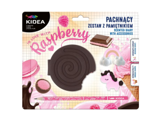PAMIĘTNIK Z AKCESORIAMI MALINOWY KREM KIDEA