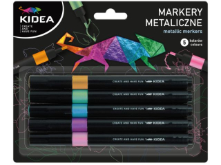 MARKERY METALICZNE 5 KOLORW KIDEA