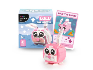 KLOCKI SNAPETS KRÓLIK RÓŻOWY KIDEA