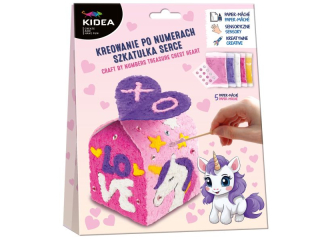 KREOWANIE PO NUMERACH SZKATUŁKA SERCE KIDEA