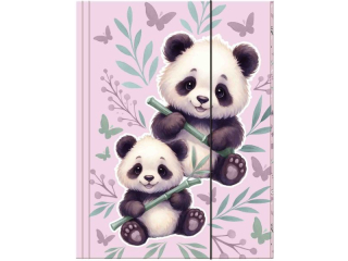 TECZKA Z GUMK� A4 PANDA 11 [opakowanie=10szt]