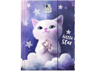 TECZKA Z GUMK� A4 CLEO I FRANK 47 (KOT) [opakowanie=10szt]