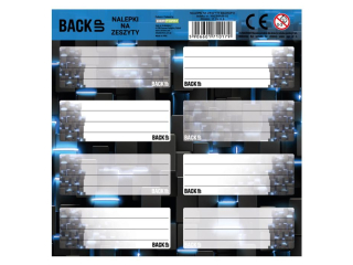 NALEPKI NA ZESZYTY BACKUP 8 A 58 [opakowanie=25szt]