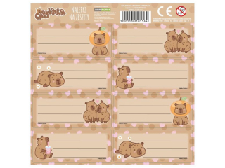 NALEPKI NA ZESZYTY KAPIBARA 10 [opakowanie=25szt]