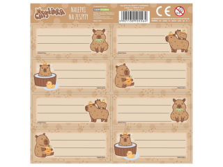 NALEPKI NA ZESZYTY KAPIBARA 10 [opakowanie=25szt]