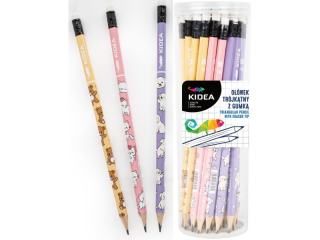 O��WEK TR�JK�TNY Z GUMK� Z NADRUKIEM B KIDEA [opakowanie=48szt]