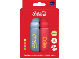 Zakre�lacze 4 kol. w pude�ku Coca-Cola mix 2 [opakowanie=12szt]