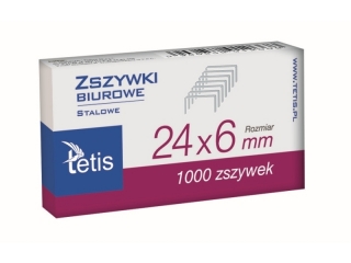 Zszywki biurowe TETIS 24/6 1000szt.