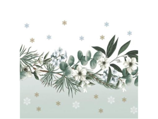 Serwetki POL-MAK GWIAZDKA Daisy Lunch 33cm 20szt. Botanical Christmas Motifs SD_GW_023901  [opakowanie=24szt]