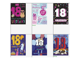 Laurka Lux Edition B6LUX 127x180 z kopert�  POL MAK Urodziny B6LUX_UR18_810 [opakowanie=10szt]